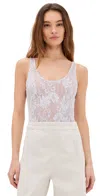 Zimmermann Lace Scoop Bodysuit Clothing In Purple