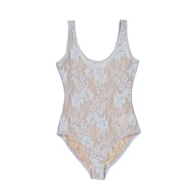 Zimmermann Lace Scoop Bodysuit In Multi
