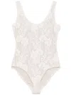 Zimmermann Scoop-neck Lace Bodysuit In Pink
