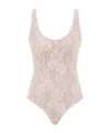 Zimmermann Lace Scoop Bodysuit Clothing In Pink