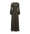 Zimmermann Memento Long Sleeve Lace Maxi Dress In Green