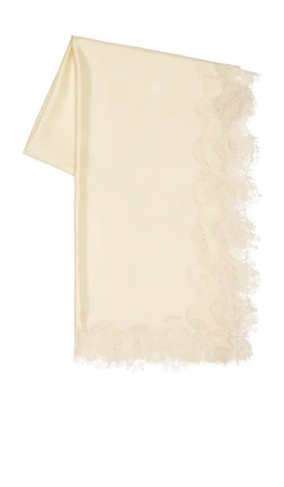 Zimmermann Lace Silk Stole Scarf In Brown