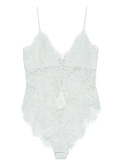 Zimmermann Lace Teddy Bodysuit In Green