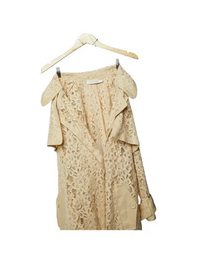 Pre-owned Zimmermann Lace Trench Coat In Neutral