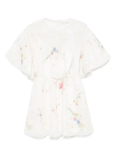 Zimmermann Lucky Lace-trimmed Linen Minidress