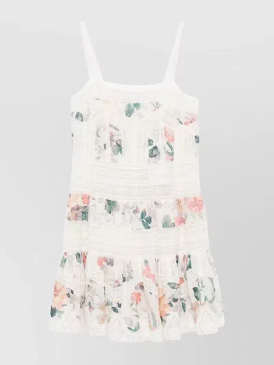 Zimmermann Acacia Lace Mini Dress In Multicolour