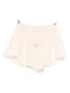 Zimmermann Lace-trim Shorts In Neutral