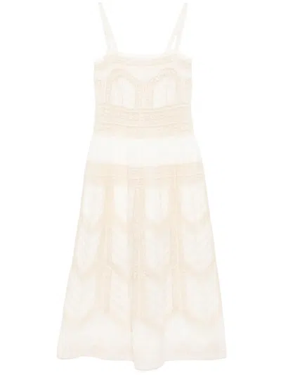 Zimmermann Lace-trim Slip Dress In Neutrals