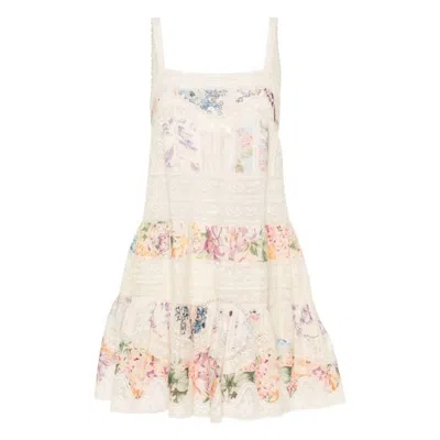 Zimmermann Acacia Lace Mini Dress In Multicolour