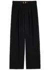 Zimmermann Lace Trim Wide Leg Pant In Black
