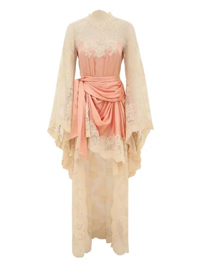 Zimmermann Lace-trimmed High-low Dress In Multi