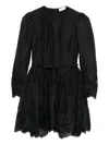 Zimmermann Hypnotic Lace Mini Dress In Black