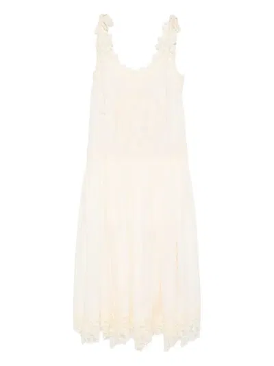Zimmermann Lace-trimmed Slip Dress In Neutral