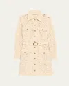 Zimmermann Lace Utility Shirtdress In Neutral