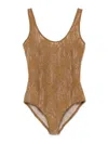 Zimmermann Beige Floral Lace Bodysuit With Semi-sheer Design