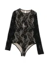 Zimmermann Lace-panelled Long-sleeve Bodysuit In Black