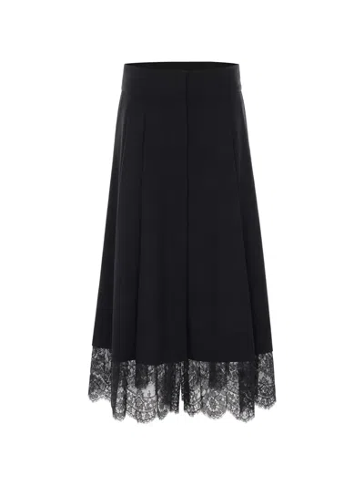 Zimmermann Lace-trim Culotte Trousers In Black