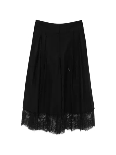 Zimmermann Lace-trim Pleated Trousers In Blue