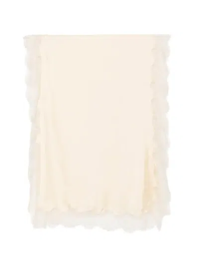 Zimmermann Lace-trim Scarf In Neutral