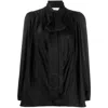 Zimmermann Billow Long-sleeved Silk Blouse In Black