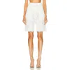 Zimmermann Ladies Ivory Belted Lace Knee-length Shorts In White