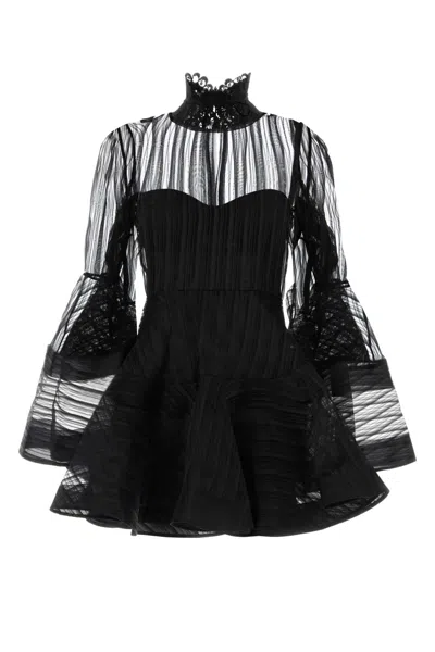 Zimmermann Lantern Dress In Black