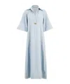 Zimmermann Acacia Chambray Midi Dress In White