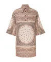 Zimmermann Lapel Short-sleeved Polo Shirt In Nude