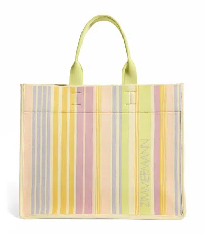 Zimmermann Large Jacquard Tote Bag In Multi | ModeSens