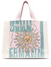Zimmermann Large Jacquard Tote Bag In Beige