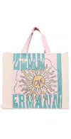 Zimmermann Large Jacquard Tote Bag In Love Artwork