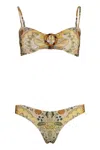 Zimmermann Pattern Swimsuit Top And Swimsuit Pants In Yellow