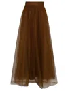 Zimmermann Layered Maxi Skirt With Flattering Fit In Brown