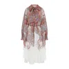Zimmermann Layered Multicolour Dress With Paisley Patterns In White