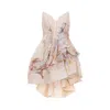 Zimmermann Illuminate Draped Floral-print Linen And Silk-blend Mini Dress In Multi