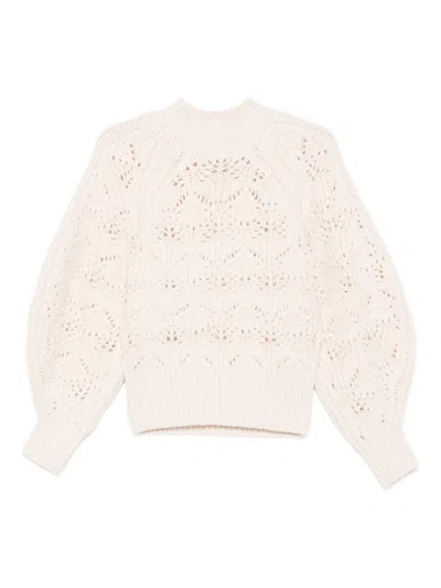 Zimmermann Hypnotic Cable Knit Sweaters And Cardigans Beige In Neutral