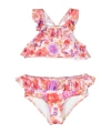 Zimmermann Leaf-print Ruffled Bikini In Multi