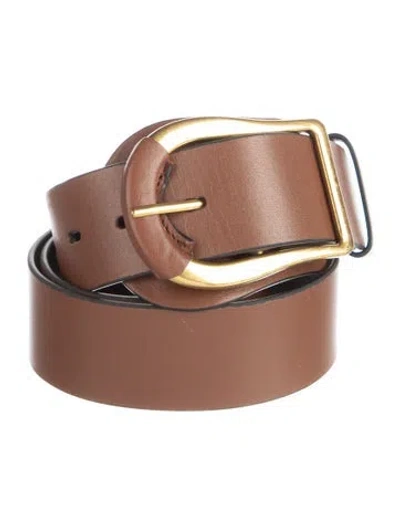 Pre-owned Zimmermann Leather Belt In Brown