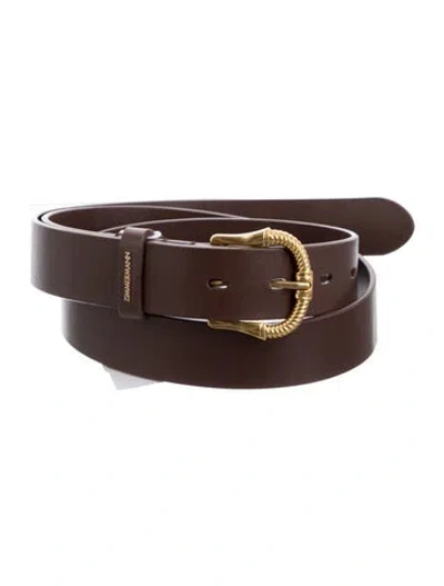 Pre-owned Zimmermann Leather Belt In Brown