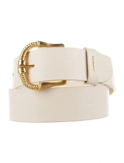 Pre-owned Zimmermann Leather Belt In Neutrals