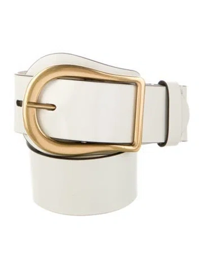 Pre-owned Zimmermann Leather Belt In White