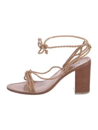 Pre-owned Zimmermann Leather Braided Accents Sandals In Neutral