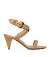 Zimmermann Helix 75 Braided Leather Sandals In Brown