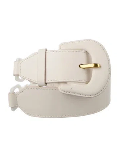 Pre-owned Zimmermann Leather Chain-link Accents Belt In Neutral