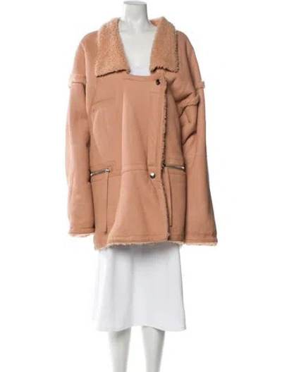 Pre-owned Zimmermann Leather Coat In Pink