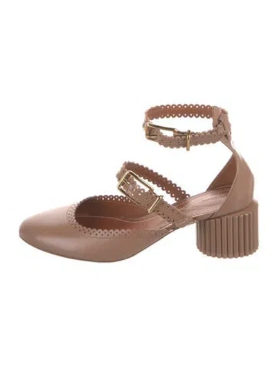 Pre-owned Zimmermann Leather D'orsay Pumps In Brown