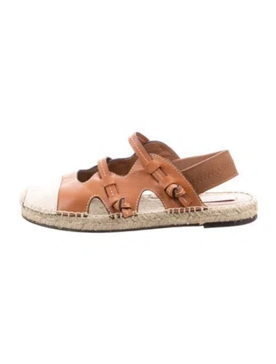 Pre-owned Zimmermann Leather Espadrilles In Brown