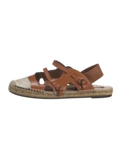 Pre-owned Zimmermann Leather Espadrilles In Brown