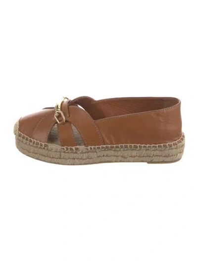 Pre-owned Zimmermann Leather Espadrilles In Brown