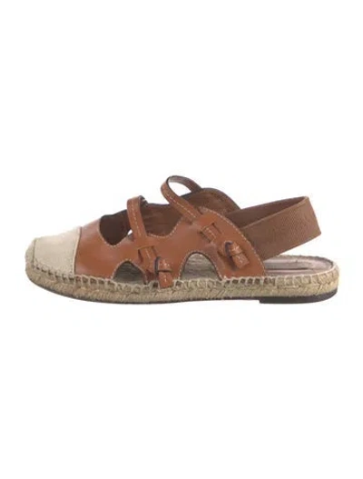 Pre-owned Zimmermann Leather Espadrilles In Brown